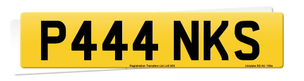 Registration number P444 NKS